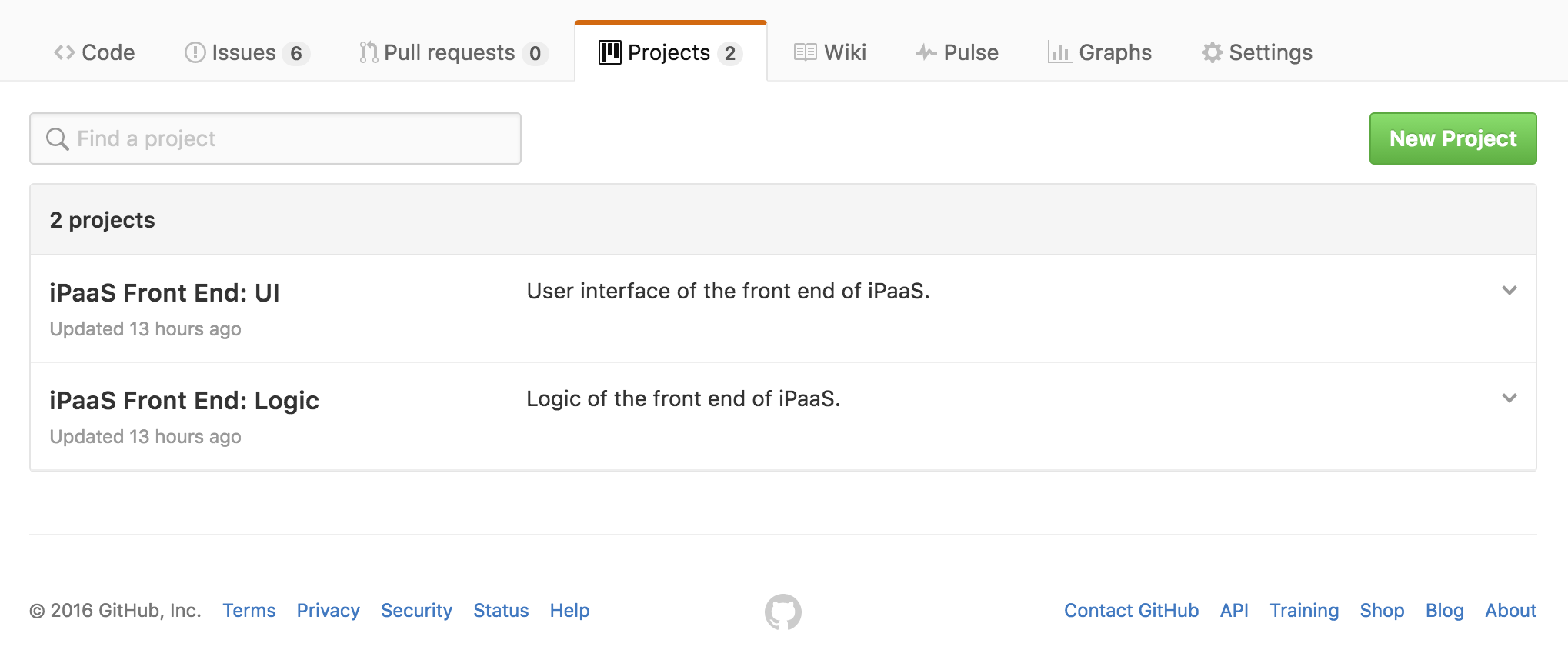 GitHub Projects Feature