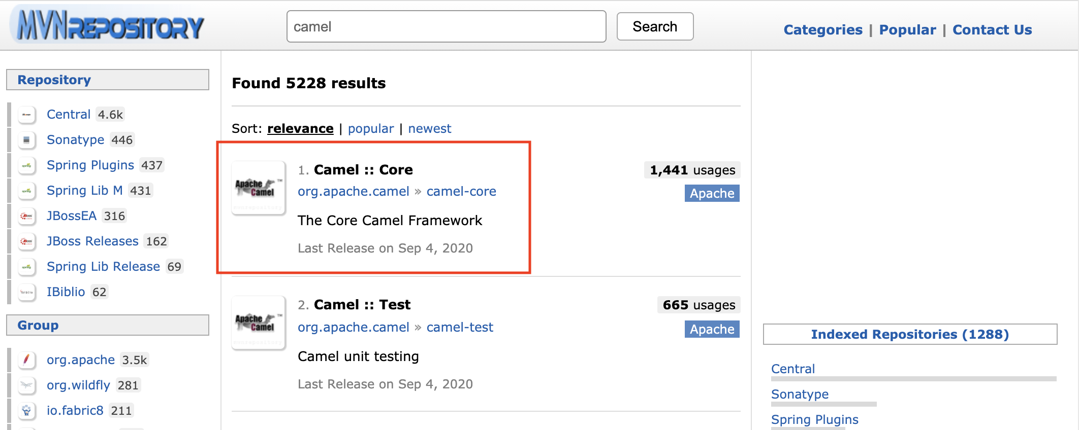 Maven Repository Apache Camel